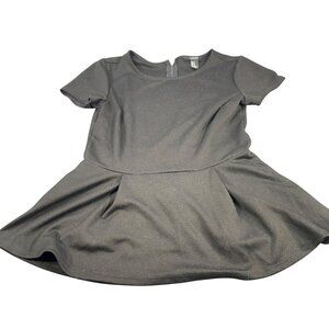 Forever 21 Womens Size Medium Top Short Sleeve Peplum Black Preowned